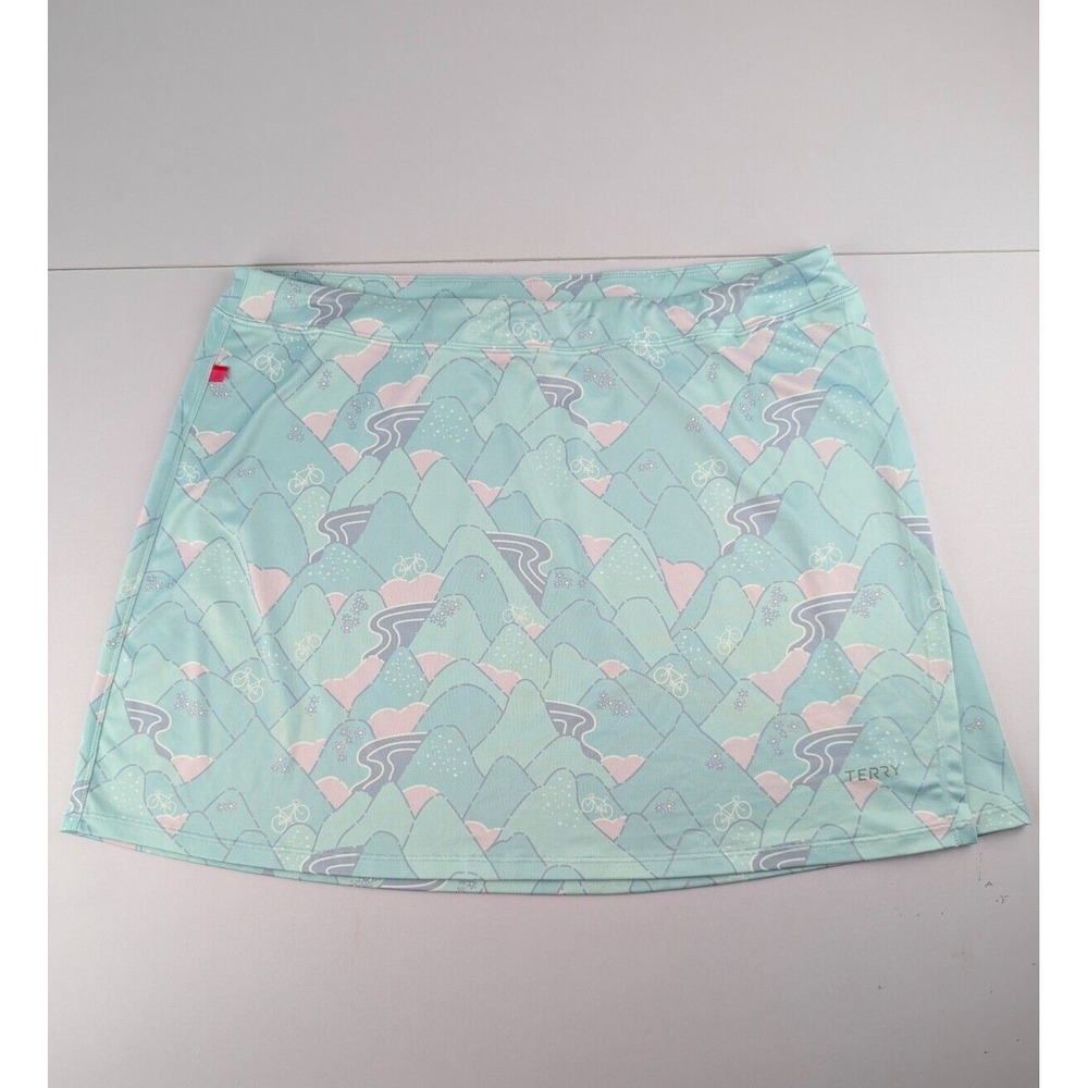 Terry Skirt Women's Size XXL‎ Teal Pink Hills Cycling Golf Skirt